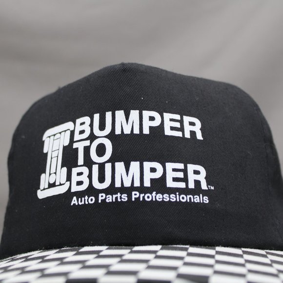 Vintage Baseball Hat - Bumper to Bumper Checkerboard Brim - Adult Sanpback - Picture 2 of 8